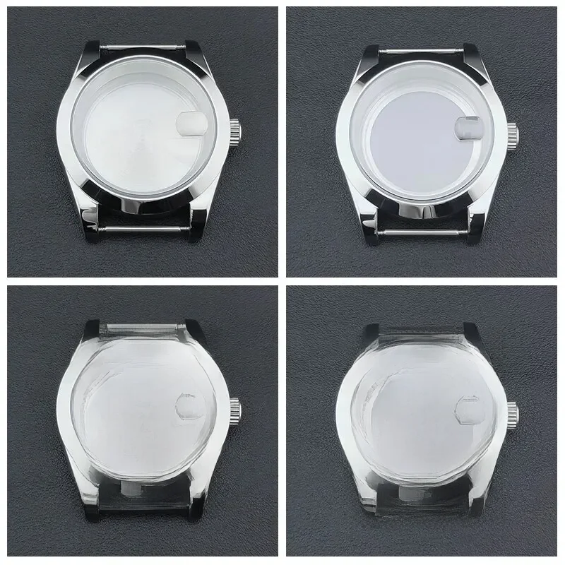Neiton 36mm/39mm srebrna koperta zegarka Sapphire Fit NH36 NH34 NH35 ruch skośna krawędź dobrej jakości stal nierdzewna 316L — zdjęcie 2