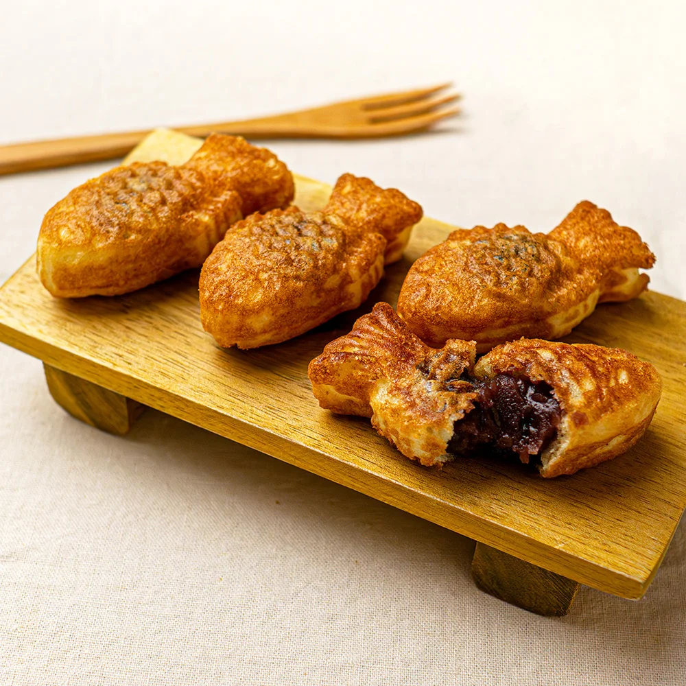 Korean Wheat Mini Red Bean Fish-shaped Pastry 500g x 2 Bags, Winter Snack, Fish-shaped Pastry with Custard Cream