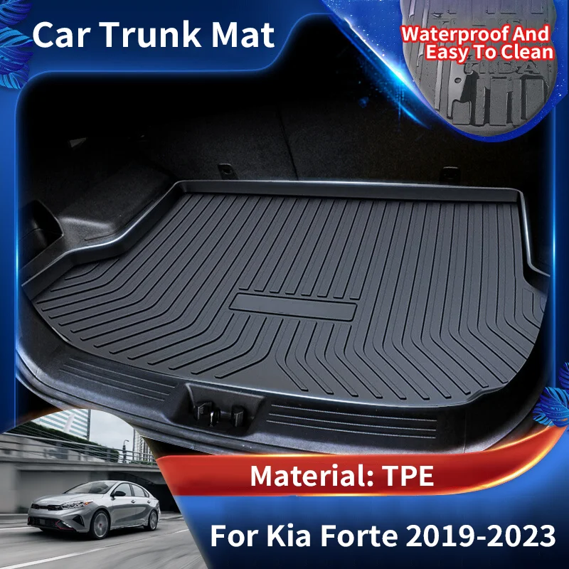 

for Kia Forte Cerato K3 BD MK3 2019~2023 2022 Car Rear Trunk Mat Waterproof Protective Liner Trunk Tray Floor Mats Accessories