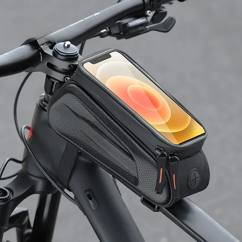 WEST BIKING 7,0 Zoll Fahrrad Telefon Touchscreen Tasche Fahrrad Reflektierende Oberrohr Tasche EVA