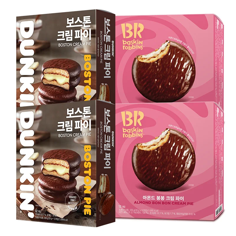 Dunkin Boston Cream Pi 12 Pt 2 Box + Almond Bongbong Pi 2 Box