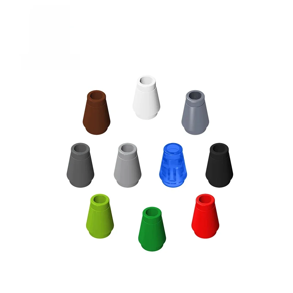 Gobricks MOC cône 1x1 brique à rainure supérieure Compatible avec 4589 6188 59900 64288 blocs de construction pièces bricolage pièces éducatives jouets