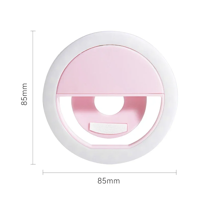 USB Charge Led Selfie Ring Light obiettivo del telefono cellulare LED Selfie Lamp Ring per iPhone per Samsung Xiaomi Phone Selfie Light