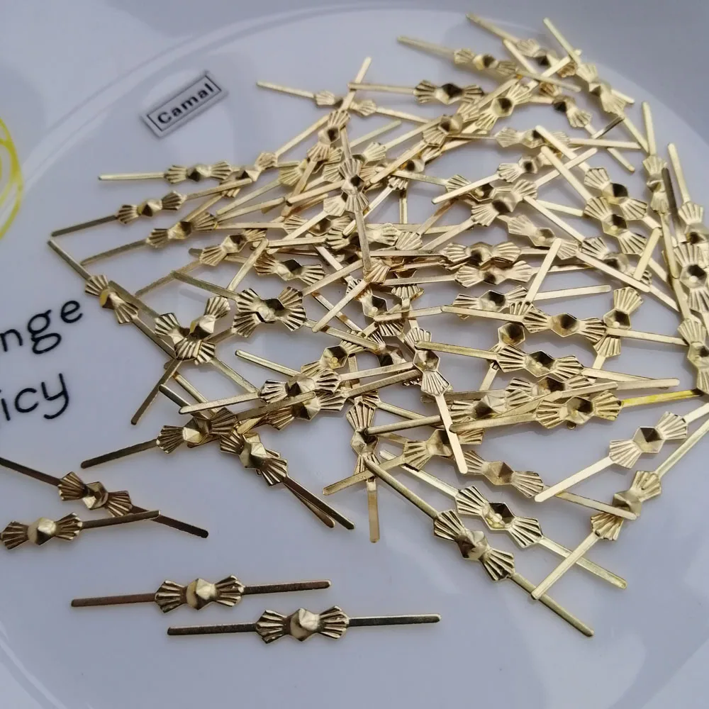 Camal 100PCS 33mm Gold Metal Butterfly Buckles Bowtie Connectors Pins For Crystal Prism Beads Chandelier Pendant Lighting Part