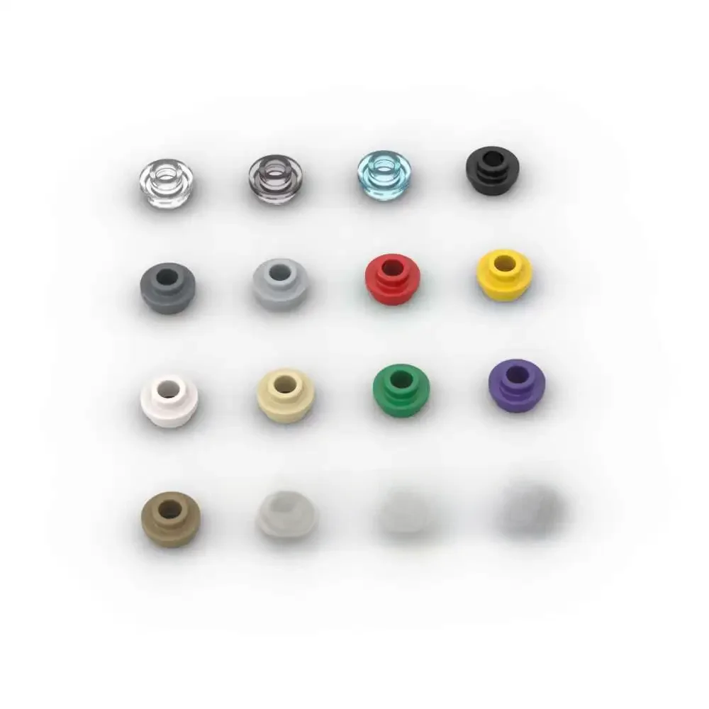 MOC 10 pièces 85861 rond 1x1 plaque blocs de construction Kit avec goujons ouverts briques particules Puzzle idée jouet enfants anniversaire enfant cadeaux