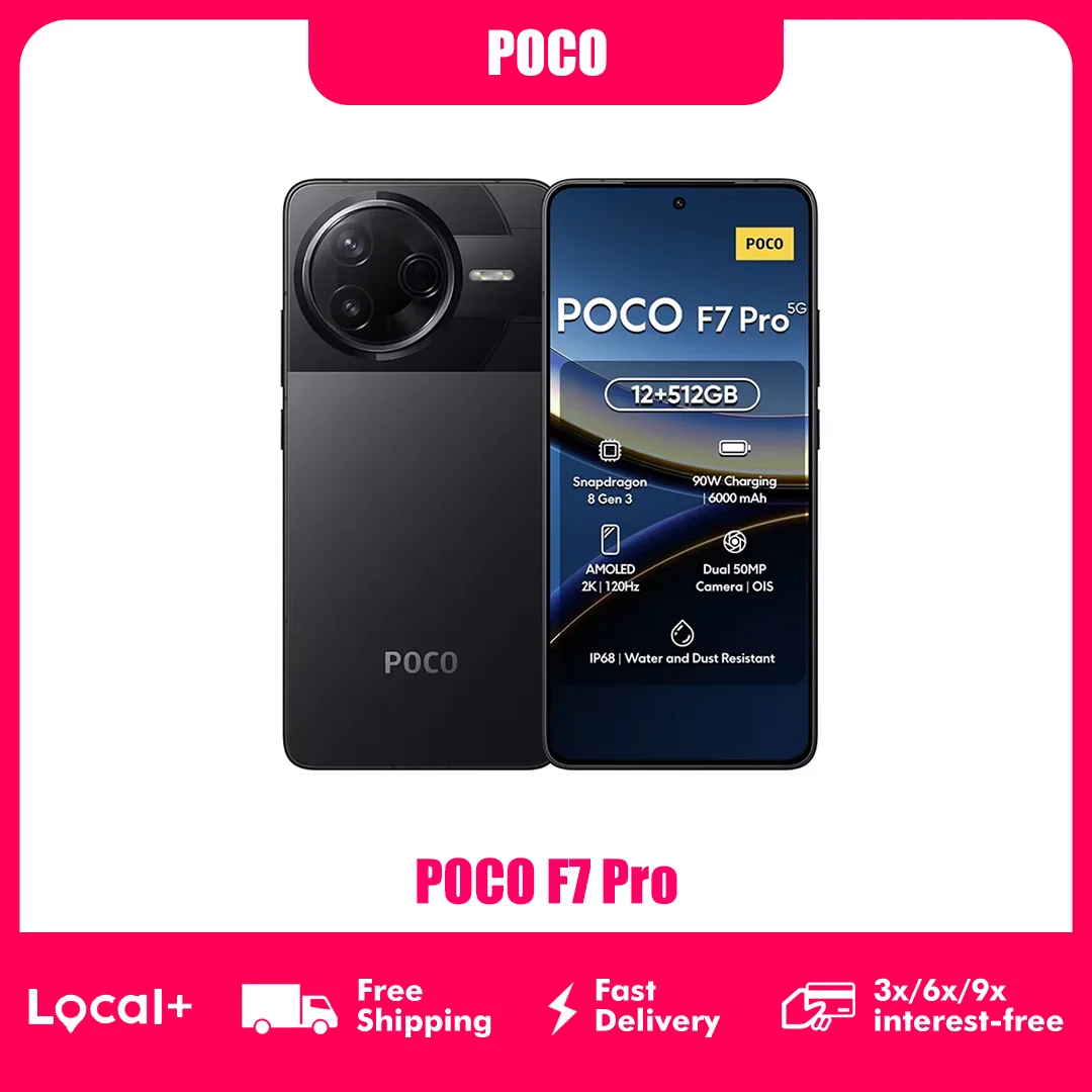 Poco F7 Pro 5G NFC Global ®     Amoled 8 3 Generation 120Hz 2K 90W Display
