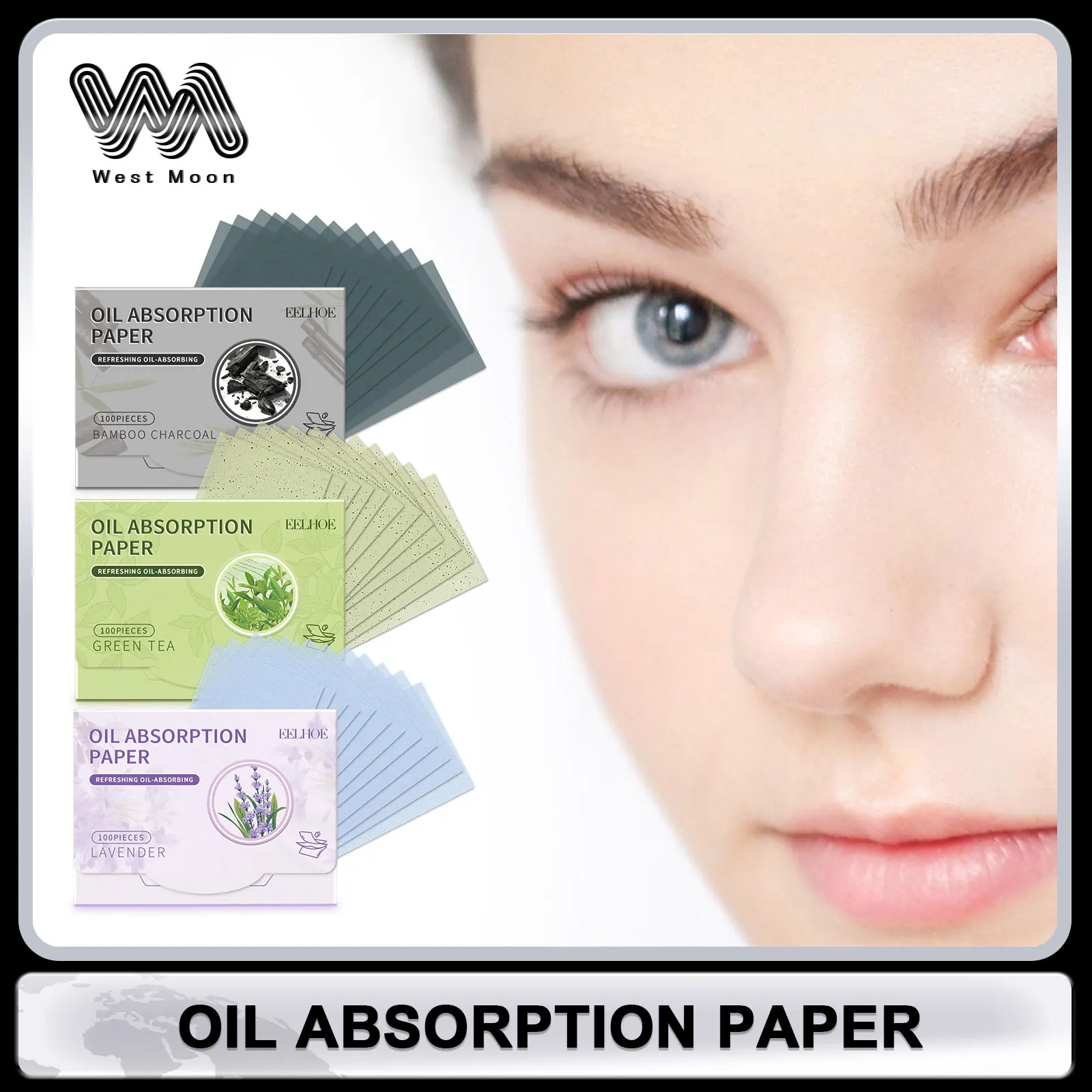 EELHOE Face Oil Blotting Paper Summer Protable Oil Control Matting Face Wipes Absorbing Cleaning Sheet Refresh Skin Makeup Tools