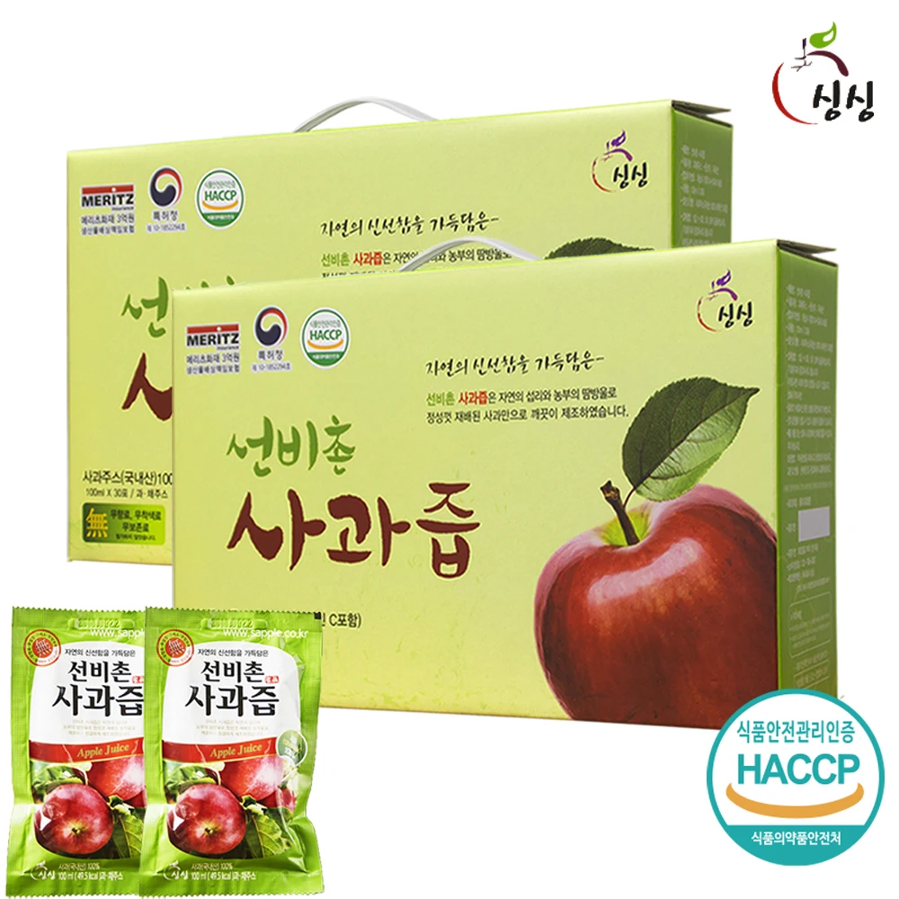 Seonbichon apple juice 100ml x 60pieces (2 box)