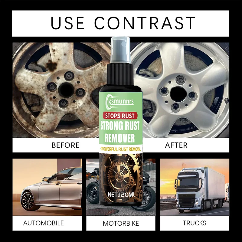 

Многоцелевой спрей для удаления ржавчины | Сильное устранение ржавчины и железа, идеально подходит для хромированной краски и обслуживания автомобилей.