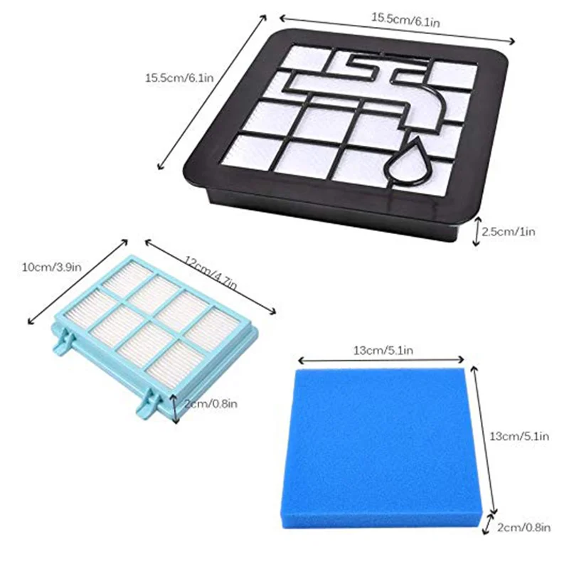 Éponge filtrante Hepa de rechange pour Philips, pour appareil photo Compact, FC9332 / 09 FC9330 / 09 FC9353 / 01 FC9331 / 07 FC9515