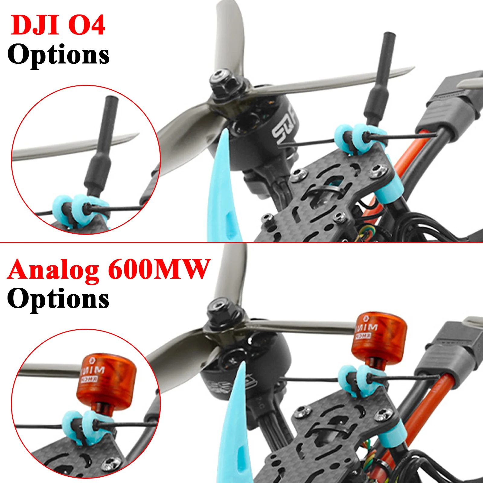 SQFPV Rison5 6S |   8S ELRS 2,4 GHz 5 pulgadas FPV Racing Drone T700 Placa de fibra de carbono Drone con DJI O4 VTX |   VTX analógico de baja latencia