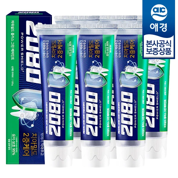 [Akyung] 2080 Power Shield toothpaste green Peppermint 120g x 6 pieces