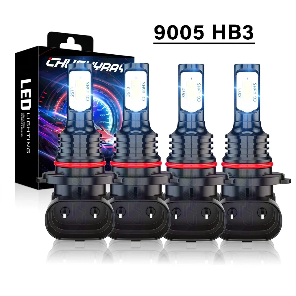 4 SUPER BRIGHT LED Headlight Bulbs For Can-Am Renegade 1000 500 800 800R 9005 6000K 100W 20000LM