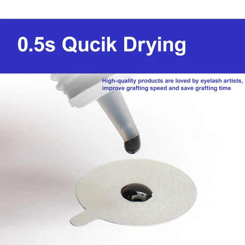 Imagen 2 del producto Pegamento personalizado HS 0,5 s Merit Corea HS químico negro 5ml paquete mágico Original Cola Merit pegamento HS 17 cilios con adhesivo para pestañas