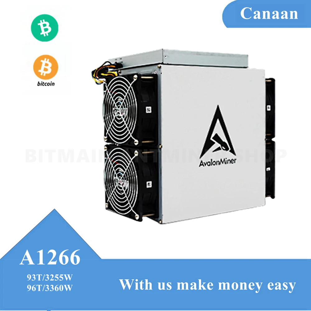 Avalon 1266 93/96T górnictwo hashrate kanaan A1266 BTC górnik BCH z zasilaczem