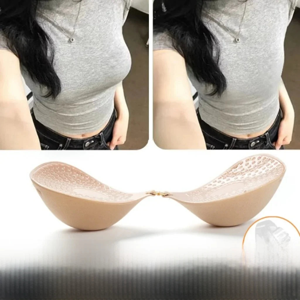 5cm Thick Adhesive Padded Bra,Push Up Strapless Bra,Reusable Invisible Nipple Tape,Front Closure Brea Ast Lift Breast Stickers