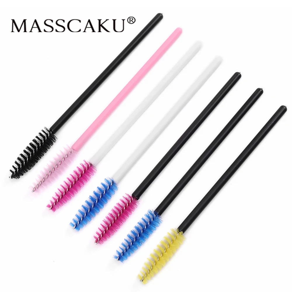 MASSCAKU – baguettes à Mascara jetables, brosse d'extension de cils, applicateurs individuels, brosses à Mascara, outils de maquillage