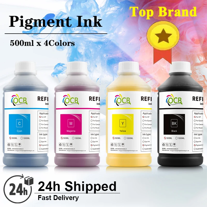 500ML*4 For HP Refill Pigment Ink CISS Ink PageWide 452dw 452dn 477dw 477dn 552dw 577dw 577z P55250dw P57750dw 972 973 974 975X