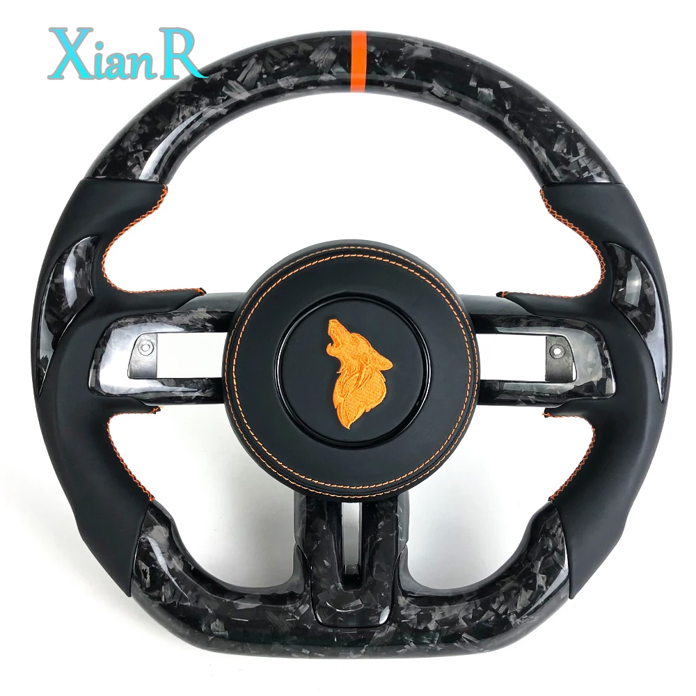 Forged Carbon Fiber Steering Wheel for Ford Mustang GT Shelby GT500 2015 2016 2017 2018 2019 2021 2022 2023
