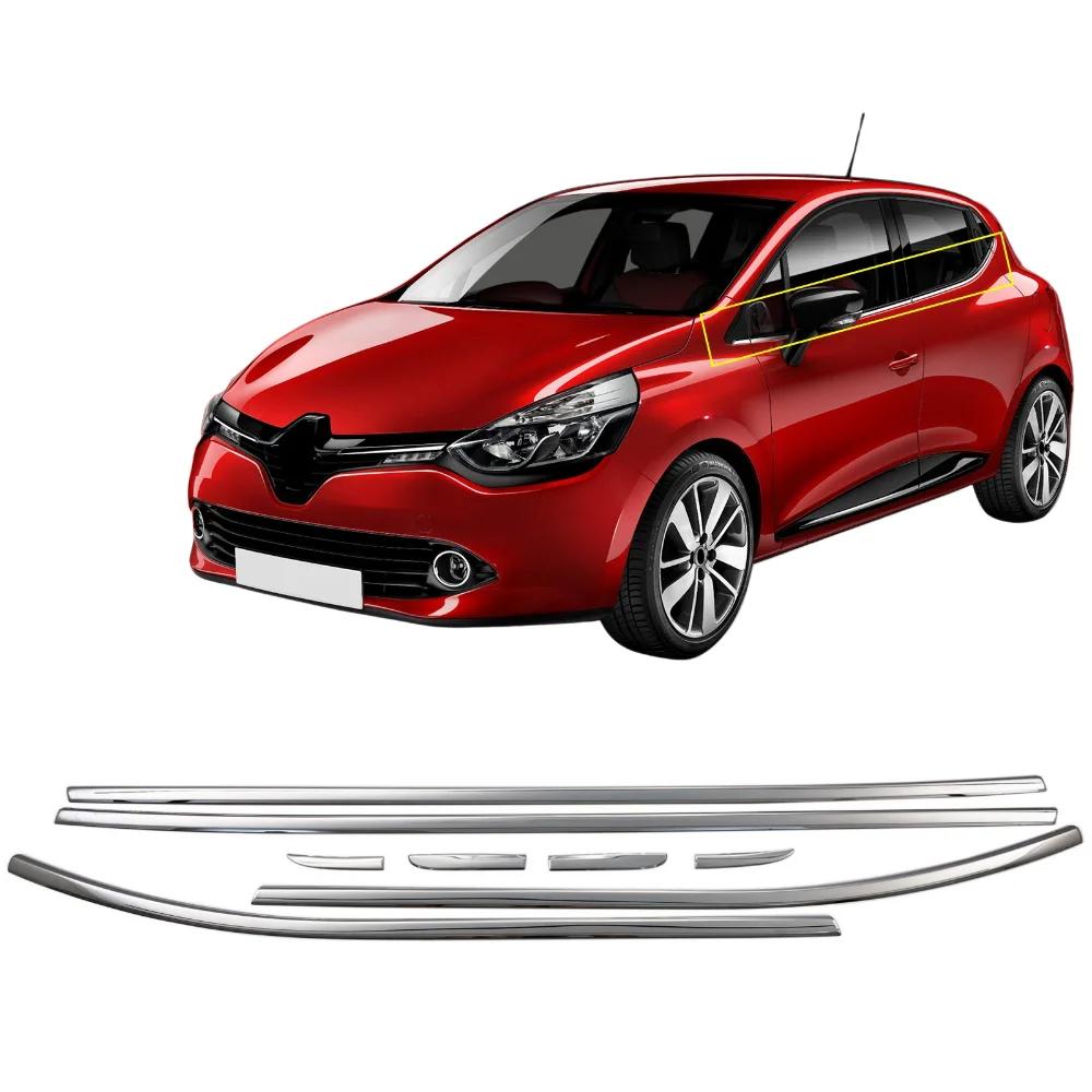 Window Pillars Chrome Stainless Steel Auto Accessories High Quality For Renault Clio 4 Hatchback 2012-2019