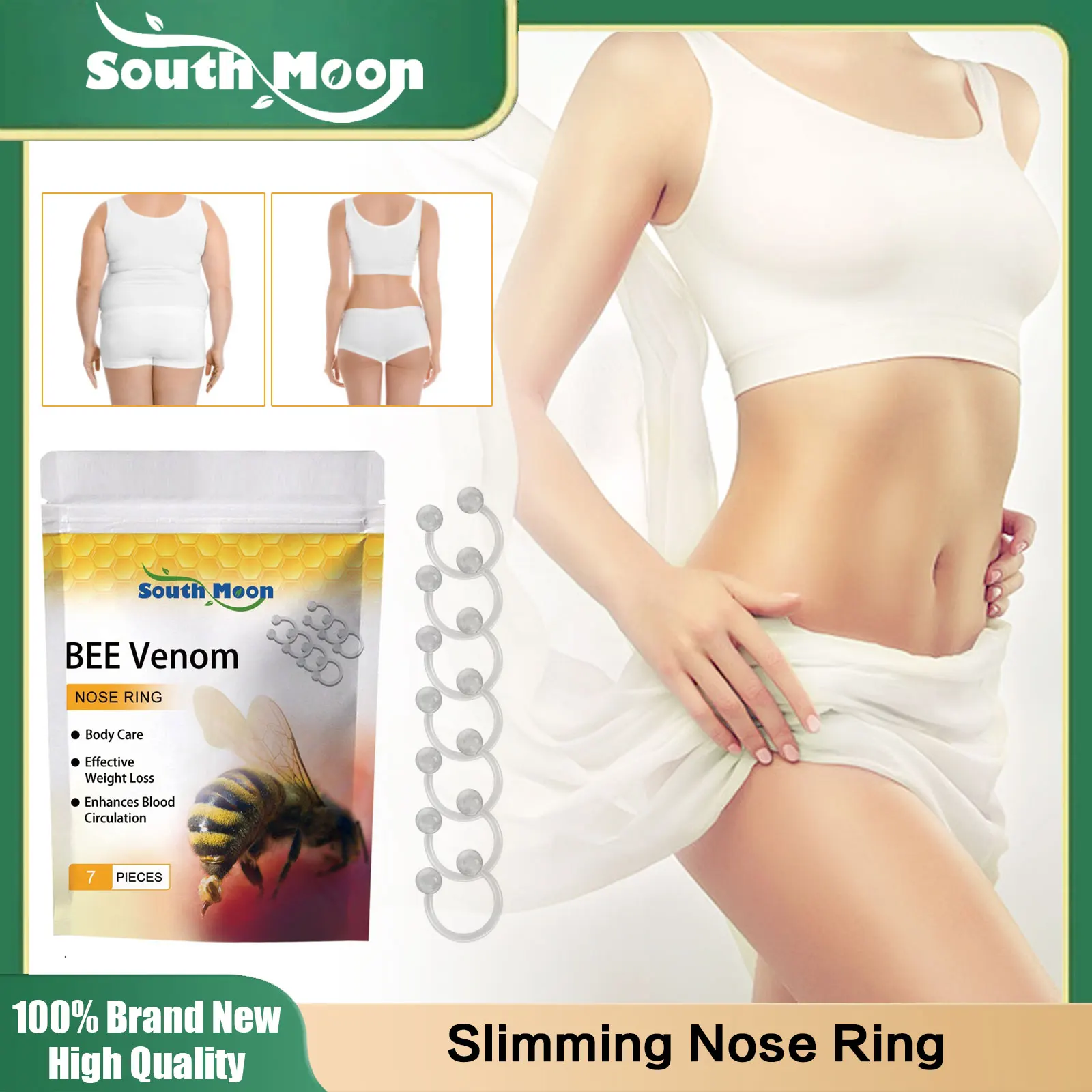 

Nose Ring For Slimming Improve Metabolism Detox Anti Cellulite Remove Belly Waist Legs Fat Thin Body Firming Shaping Health Care