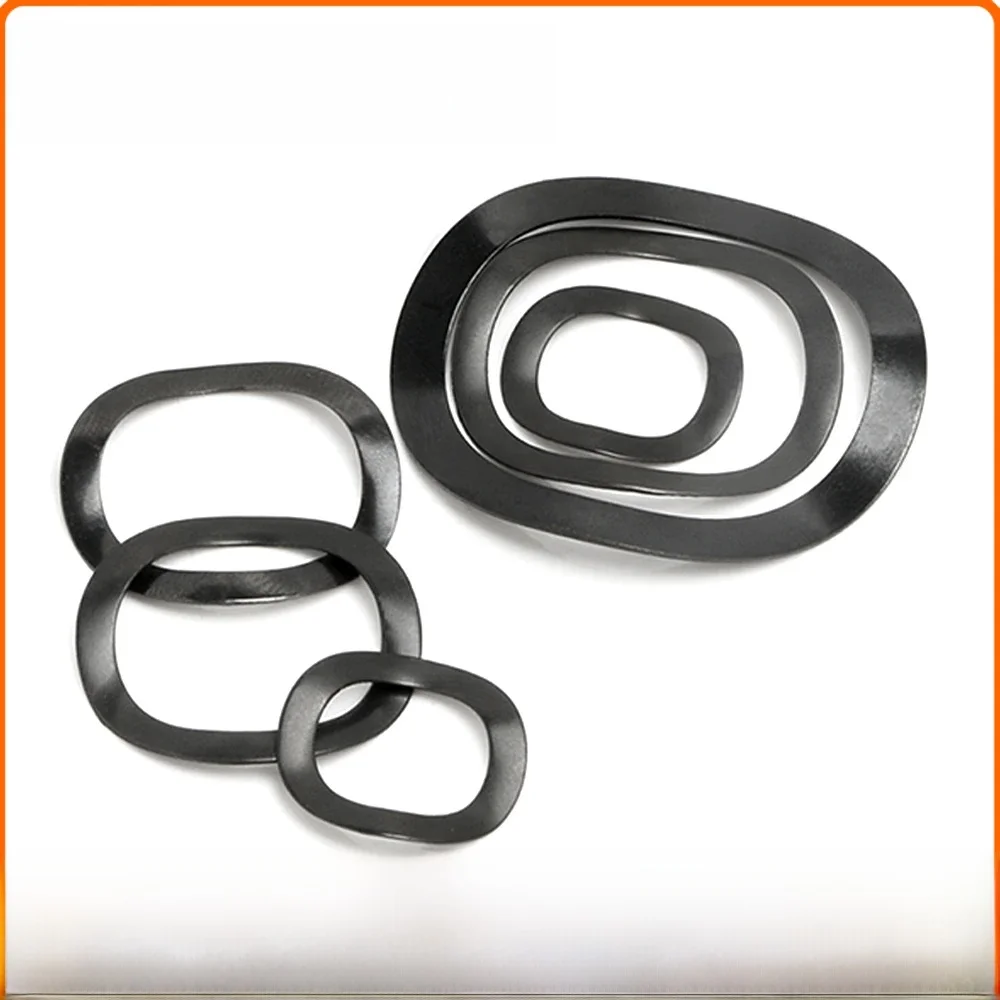 10-90 pièces M3 M4 M5 M6 M8 M10 M12 M14 M16-M118 Rondelle à ressort ondulée en acier 65Mn, Rondelle à ressort multi-ondes, Entretoise élastique pour roulement