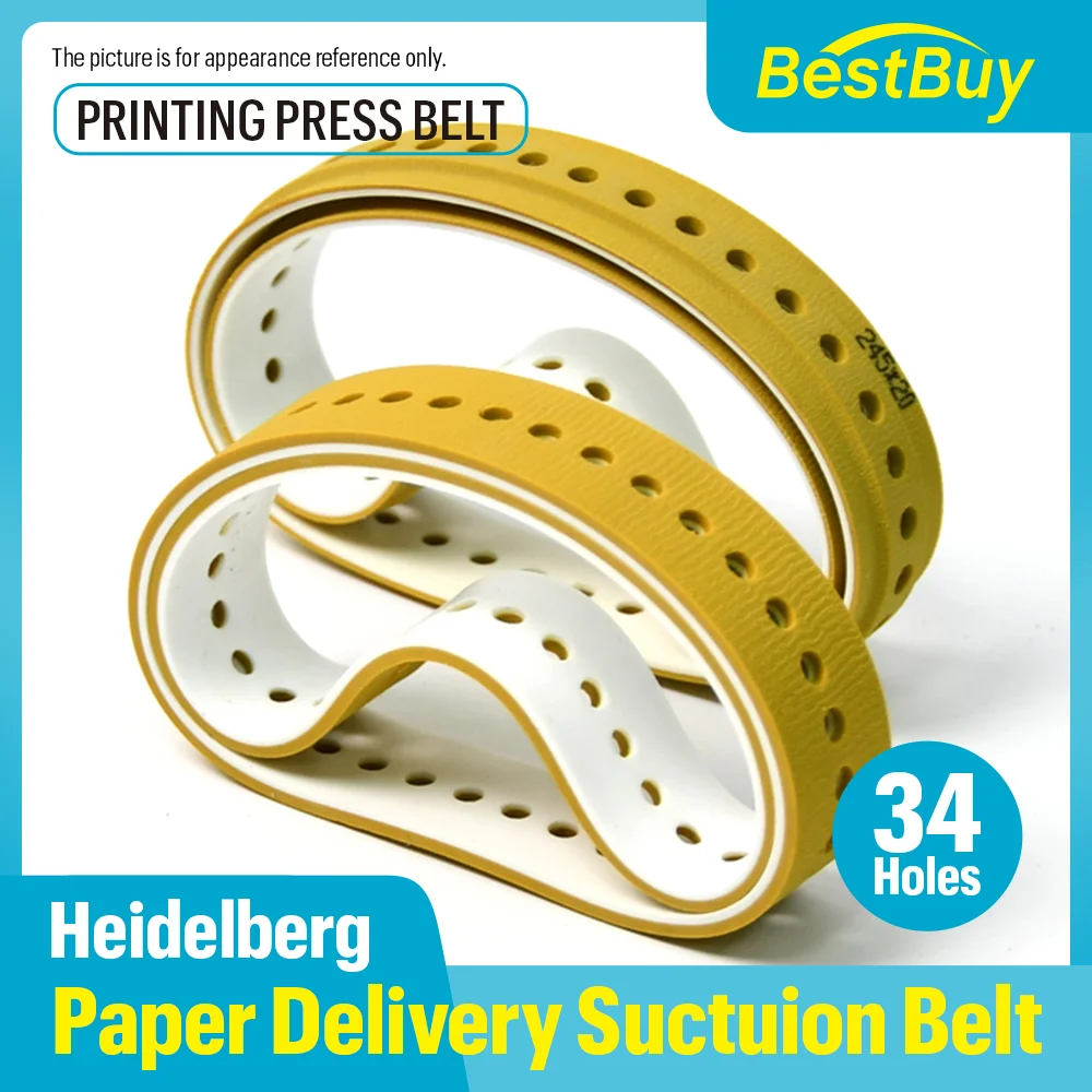 Heidelberg Delivery Belt Printing Press Belt CD102 XL75 SM74 Rear Section Delivery Wheel Belt 34 Holes