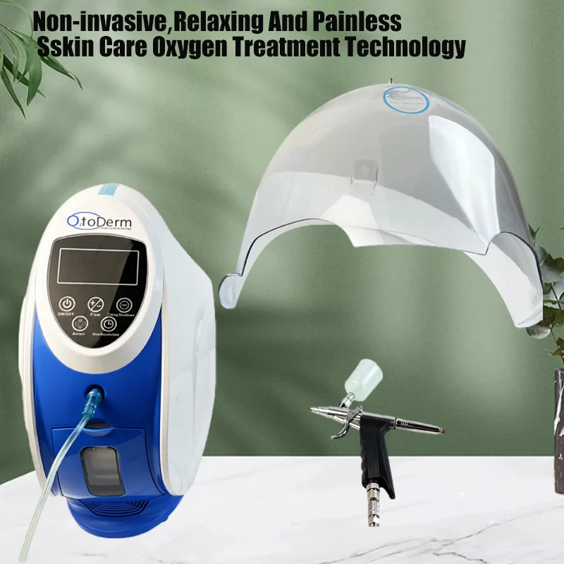 High Quality O2toderm Pure Oxygen Facial Big Dome Mask Spray Gun and High Oxygen Therapy Skin Rejuvenation Beauty Machine