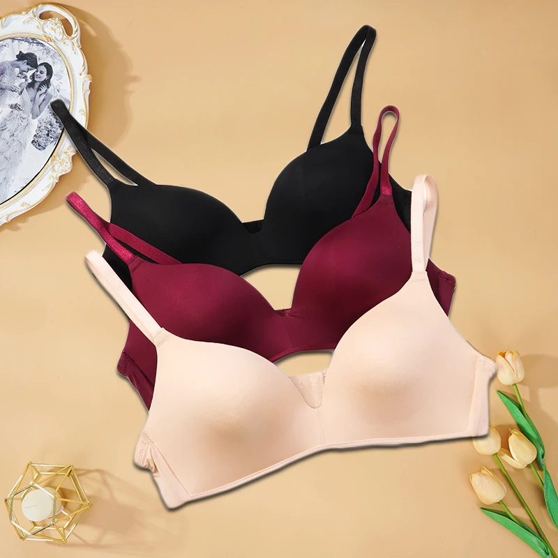 Seamless Bras for Women Push Up Bras No Wire Brassiere A B Cup Underwear Sexy Bra Three Quarters(3/4 Cup) Bra Women Lingerie