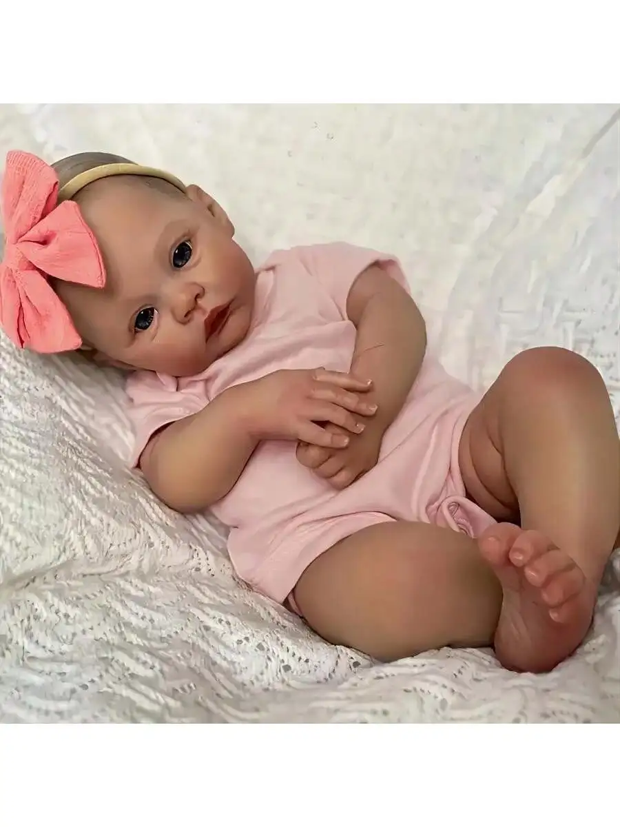 Realistyczne lalki Reborn - 45 cm, urocza, miękka lalka z winylu (TYLKO LALKI/BEZ AKCESORIÓW)