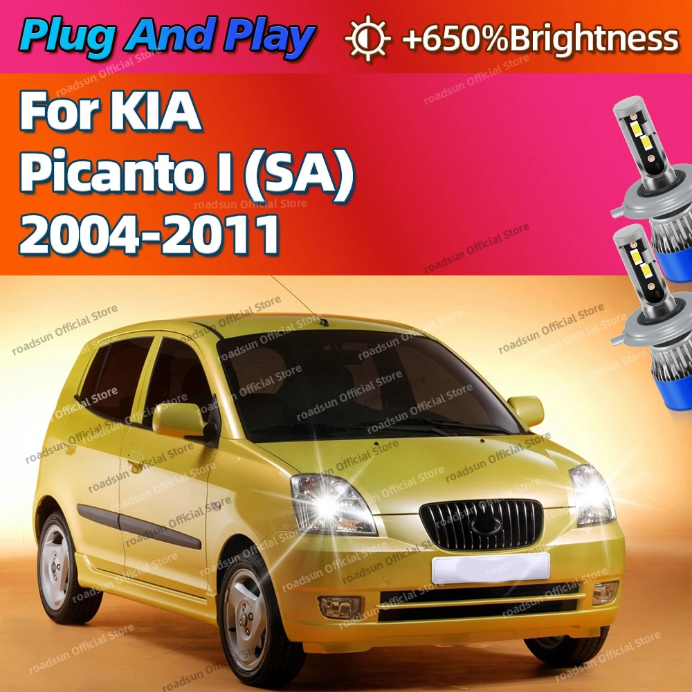 

2 шт. H4 светодиодная лампа турбофары 30000LM мощная лучшая автомобильная лампа для KIA Picanto I SA 2004 2005 2006 2007 2008 2009 2010 2011