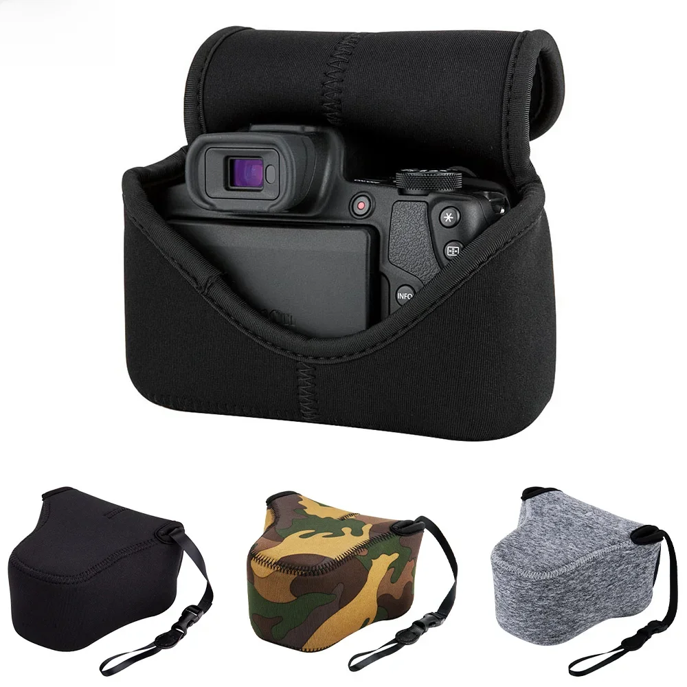 JJC Bezlusterkowa torba na aparat Neoprenowa miękka torba na aparat Fujifilm X100VI XT30II XT30 XT20 XT10 XE4 Canon EOS M50II M50 M5 — zdjęcie 2