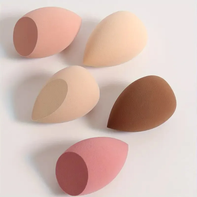 3-Piece Coffee Beauty Sponge Set, Hydrophilic Polyurethane, Less Powder Absorption for Makeup
