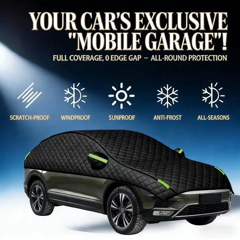 Car Cover All Weather Sun Protection Car Windshield Cover Anti Hail Snow Ice Protection Windproof Universal Car Covers for Sedan