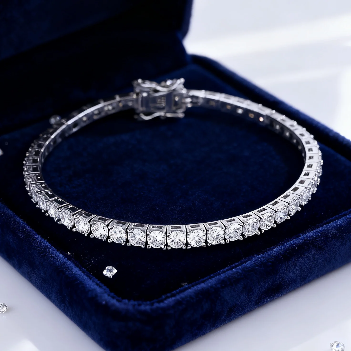 

YLMyself 925 Sterling Silver Tennis Bracelet 3mm 5A CZ Hip-Hop Iced Out Women Fine Jewelry