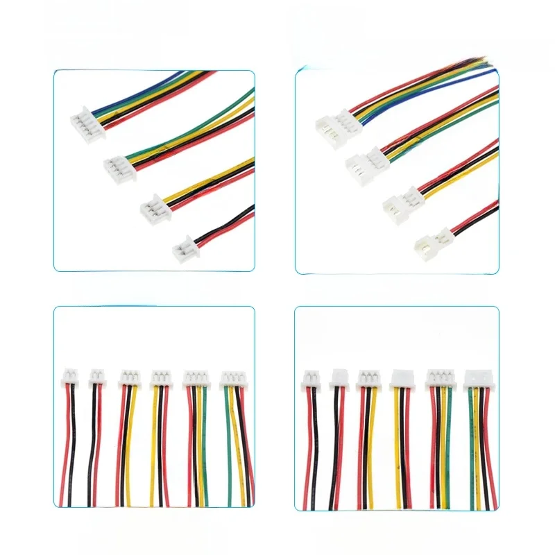 5/10 sztuk Mini Micro JST-1.25mm męskie/złącze wtykowe żeńskie z drutem 100/150/200/300mm 2/3/4/5/6/7/8P Pin kabel połączeniowy dla Arduino — zdjęcie 2