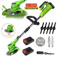 800W Electric Lawn Mower Rechargeable Battery Cordless Grass Trimmer Auto Release Garden Trimming Machine Household Garden Tools