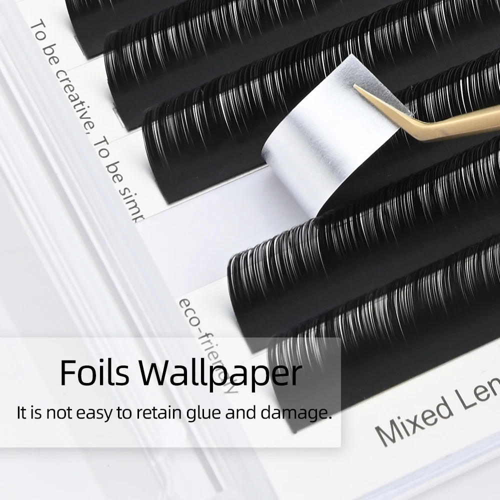 NAGARAKU Camellia Volume Wimpernverlängerung, gemischte Längen, hochwertige, weiche, natürliche, leichte Wimpern, vorgefertigte Fächerwimpern – Detail 6