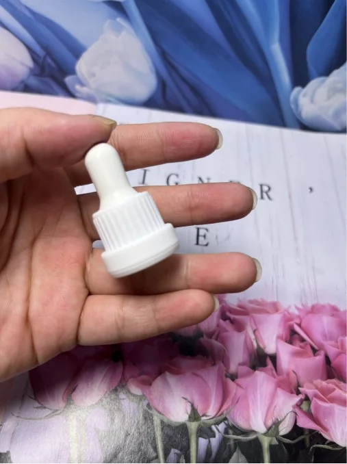 50Pcs 30ml Purple Marcon Glass Bottle with White Plastic Lotion C White Anti-theft Dropper with White Anti-corrosion Rubber Head