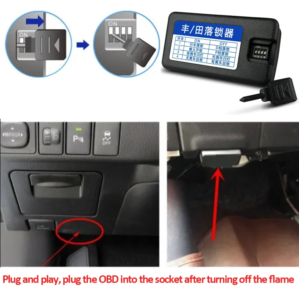 OBD Data Module for Toyota RAV4 XA30 2006~2012 Part Speed Lock Door Automatically Unlock Accessories 2007 2008 2009 2010 2011