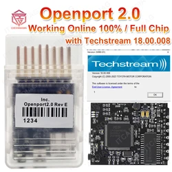 Tactrix OpenPort 2,0 ECU FLASH Chip Tuning con techstream open port 2,0 para Toyota Scanner OBD OBD2 Car Diagnostic Auto Tool