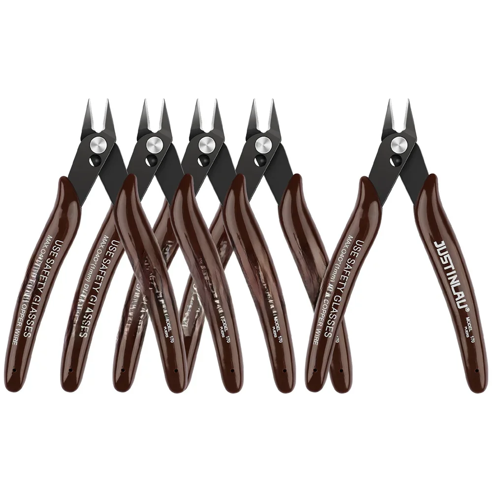 5 Stuks 170 Draad Cutter Diy Trimmer Diagonale Zijsnijden Kabeltang Rood Blauw Tang Hand Mini Knipt Flush Nipper trimmer - afbeelding 2