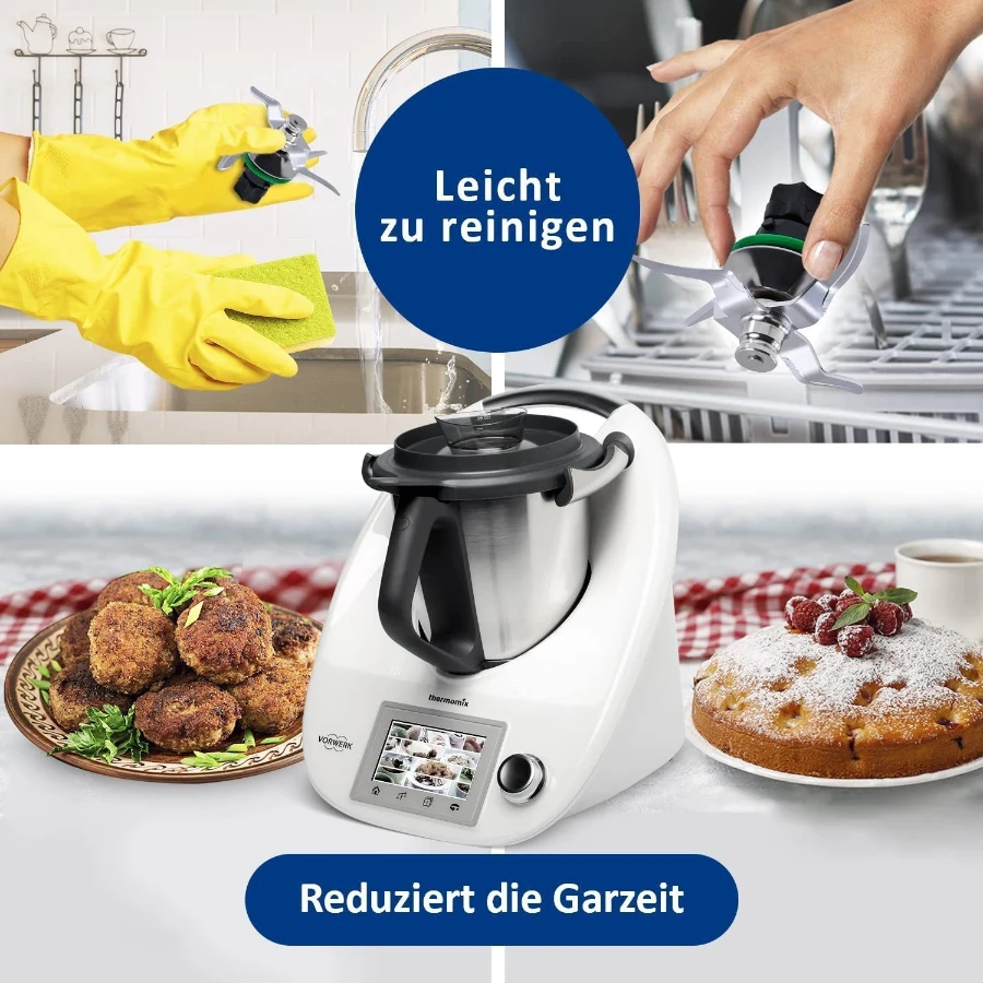 أجزاء شفرة الخلاط البديلة مناسبة لـ Vorwerk Thermomix TM5. مادة من الفولاذ المقاوم للصدأ بدرجة الطعام، صديقة للبيئة. ح #4