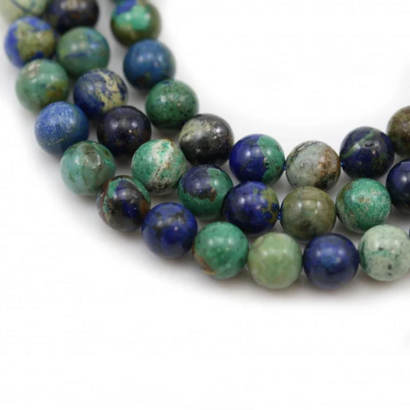 Azurite Natural Stone Beads Strand  Round 4-10mm For Making Jewelry Bracelet Craft DIY Necklace Earrings