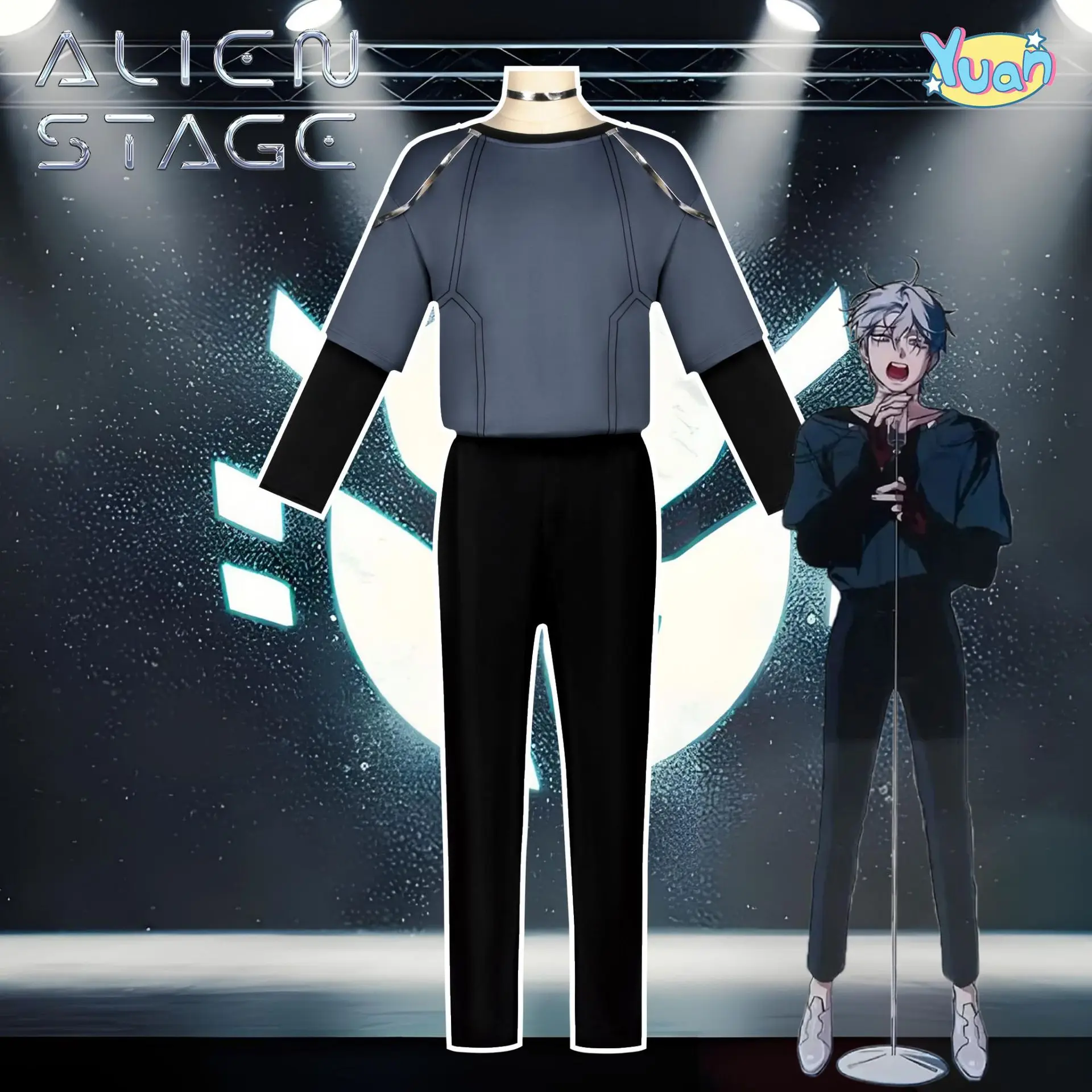 

Alien Stage Till Cosplay Outfit Till Full Set Outfit Anime Male Costume Halloween Convention Uniform