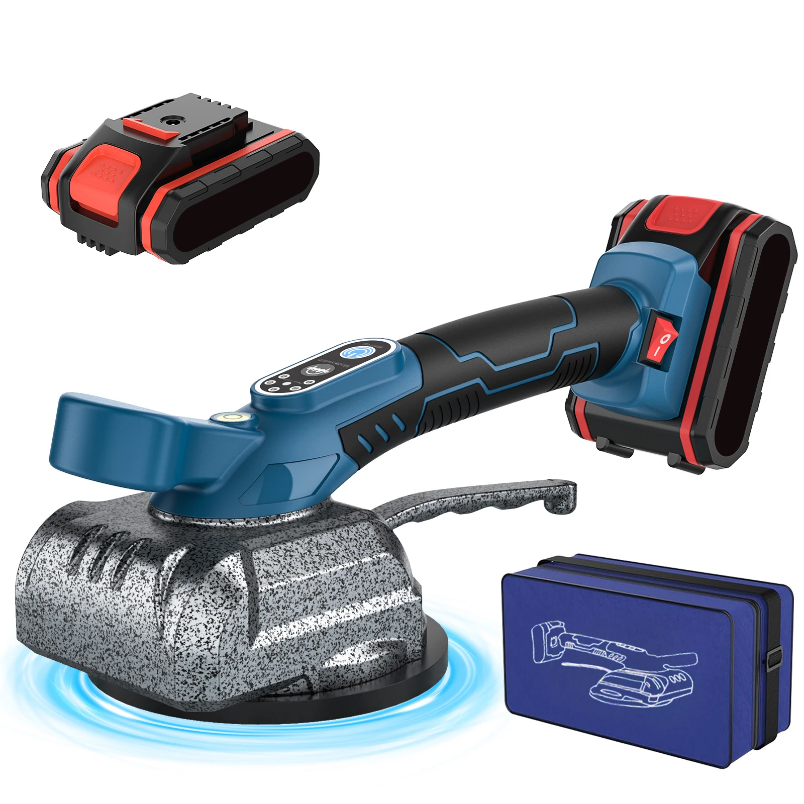 Niveau à bulle électrique professionnel 21V 88VF pour carrelage, outil de pose et de levage de sols rechargeable à 5 vitesses