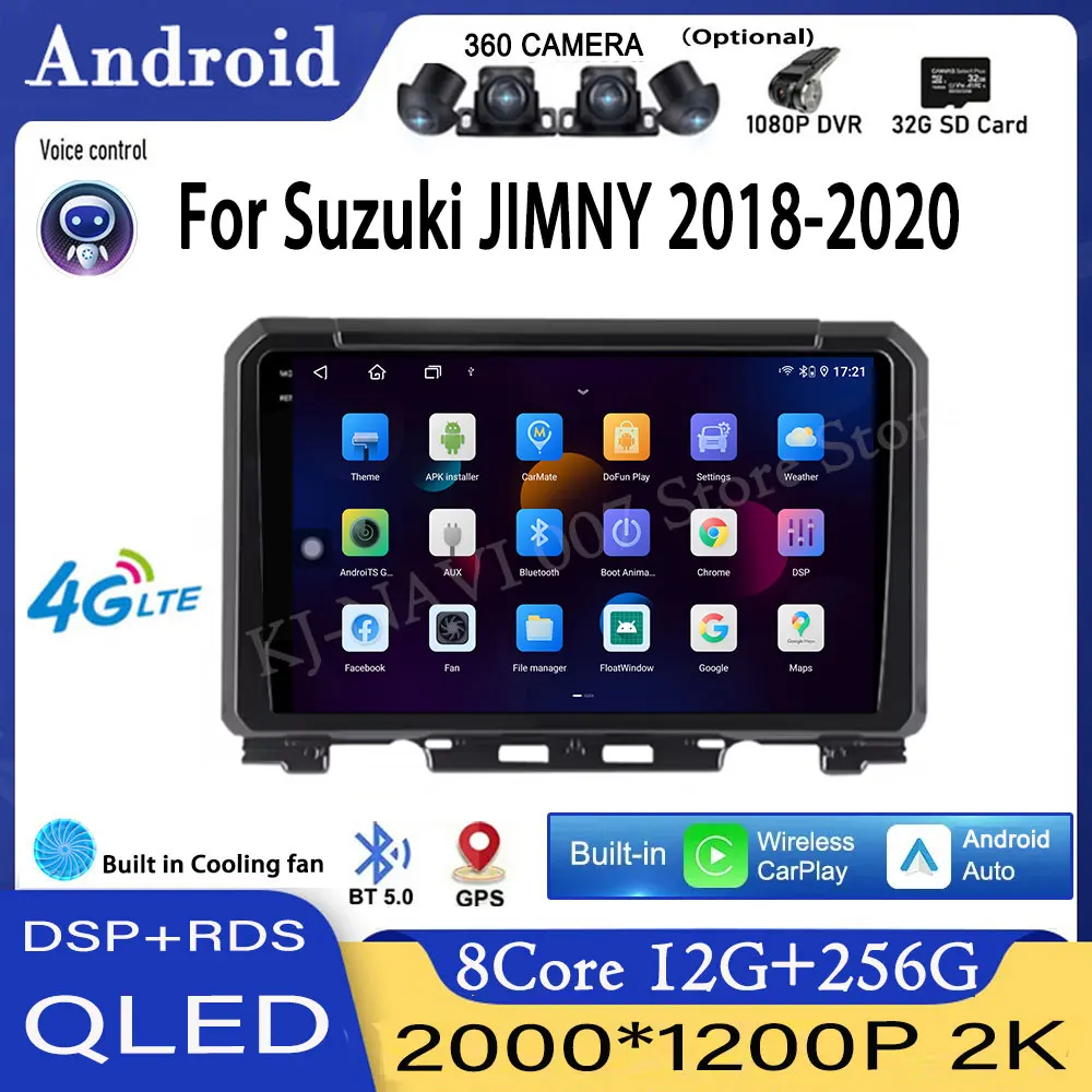 

9-дюймовый Android 14 для Suzuki JIMNY 2018-2020, автомобильный радиоприемник, мультимедийный видеоплеер, навигация, GPS, IPS сенсорный экран
