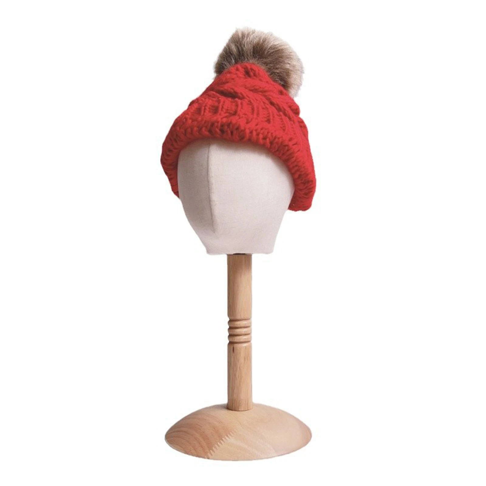 Modelo de cabeça de bebê com base de madeira, suporte para chapéu, cabeça, salões infantis, meninas