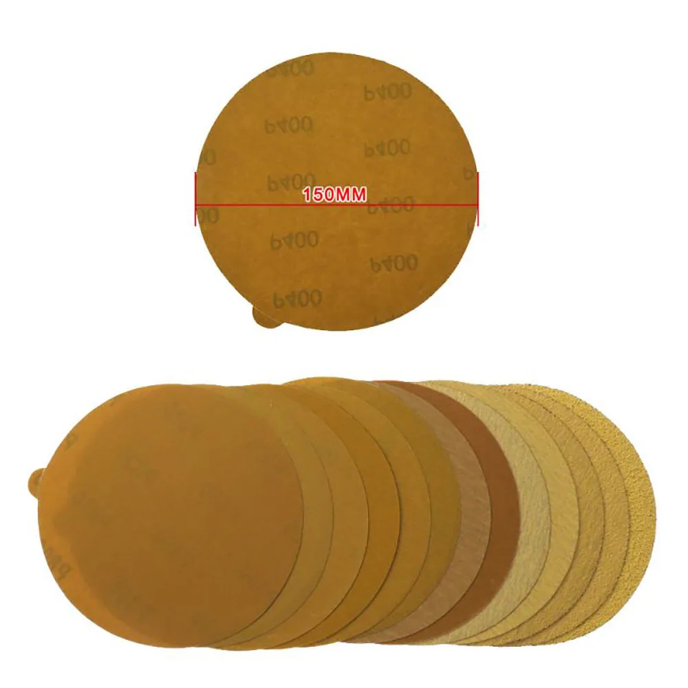 Amplas cakram amplas kering bulat 6 inci 150mm ampelas berperekat 40 800