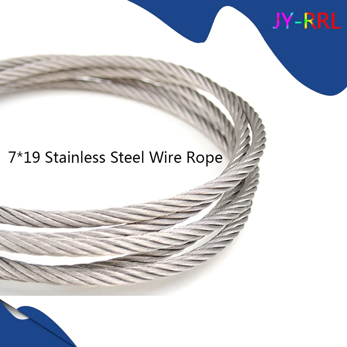 

1Meter 7*19 304 Stainless Steel Wire Rope Cable Clothesline 1mm 1.2mm 1.5mm 2.0mm 2.5mm-5mm Soft Cable Fishing Lifting